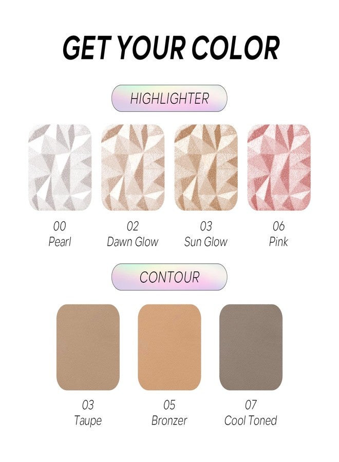 FREEORR High Glossy Face Highlighter Palette, Luminous Face Illuminator Palette, Natural Glow Finish, Pearl Shimmer Smooth Baked Powder for a Radiant Glow, Lasting Sparkling Highlighter Makeup- SUN GLOW - Image 5